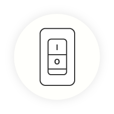 Aplique de parede preto rústico, Sanny, com interruptor