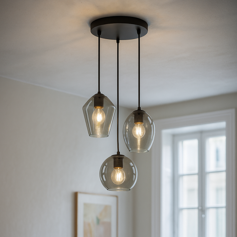Candeeiro suspenso preto design, Lazaro