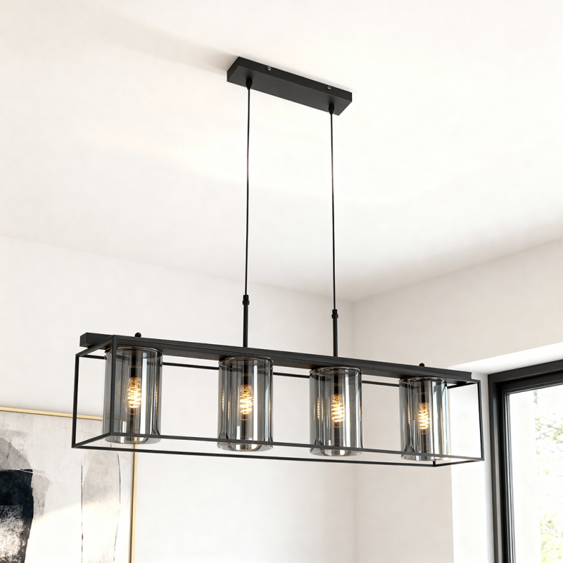 Candeeiro suspenso preto moderno, Jessa