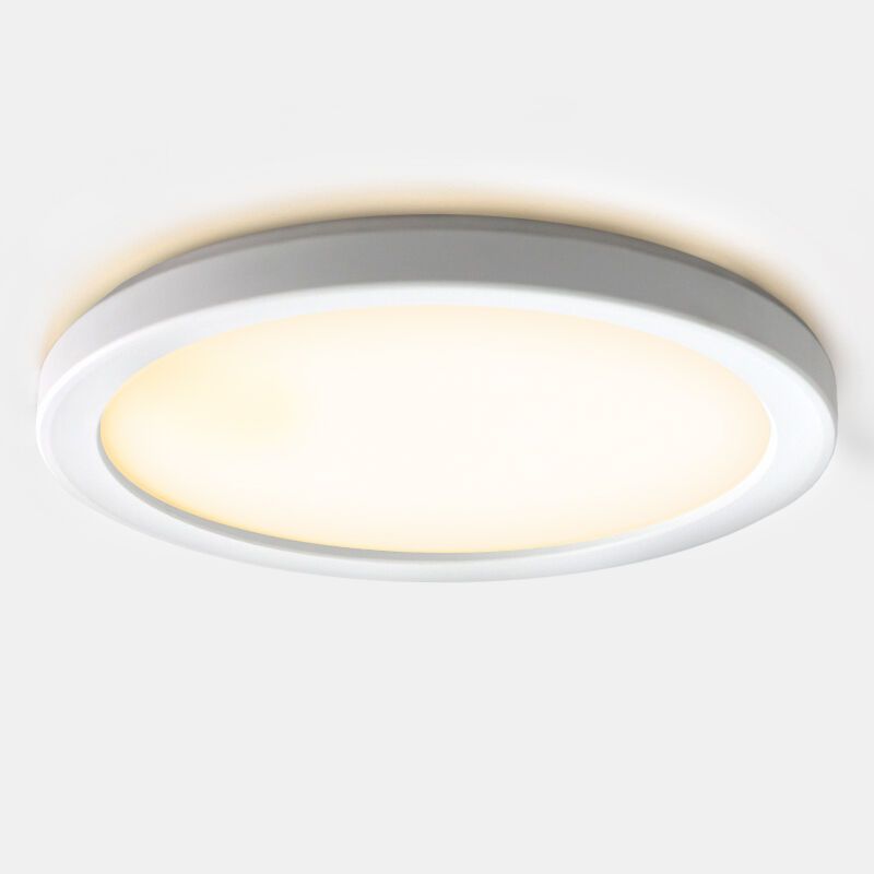 Candeeiro de teto para casa de banho branco de plástico, Shivani, 8W, LED 3000K, IP44