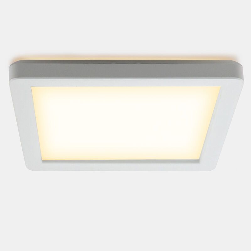 Candeeiro de teto para casa de banho branco de plástico, Shivani, 15W, LED 3000K, IP44