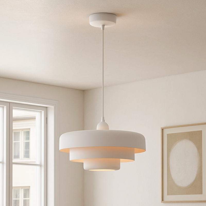 Candeeiro suspenso branco moderno, Meredith Candeeiro suspenso branco moderno, Meredith