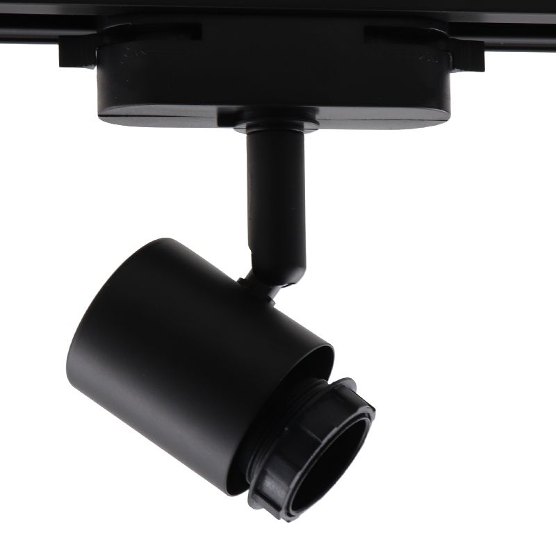Spot para trilho monofásico preto de plástico, Merve