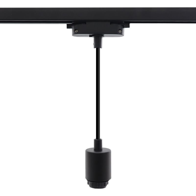 Spot para trilho monofásico preto de plástico, Merve