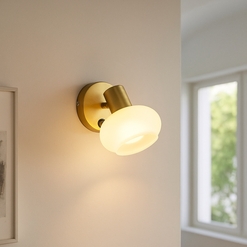 Foco de parede branco design, Skip, com interruptor Foco de parede branco design, Skip, com interruptor
