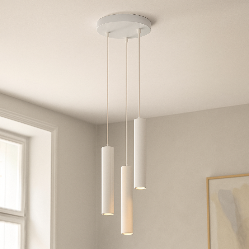 Candeeiro suspenso branco moderno, Nadi