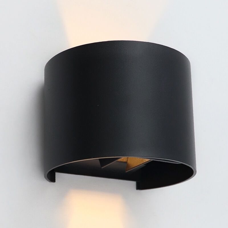 Candeeiro up down preto moderno, Dion, 6W, LED 3000K, IP65