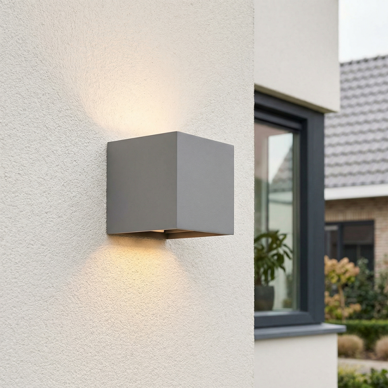Candeeiro up down cinzento moderno, Dion, IP65