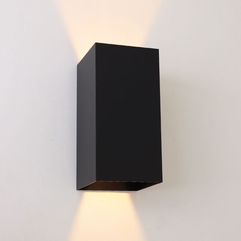 Candeeiro de parede exterior com sensor crepuscular preto moderno, Dion, 6W, LED 2700K, IP54 Candeeiro de parede exterior com sensor crepuscular preto moderno, Dion, 6W, LED 2700K, IP54