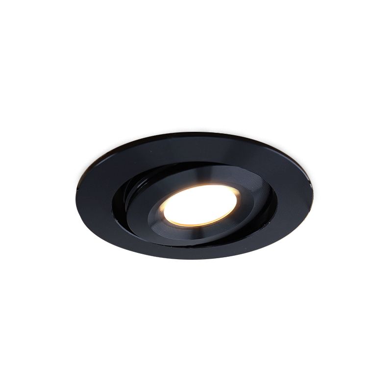 Foco de encastrar de veranda preto moderno, Rona, 3W, LED 2700K, IP44
