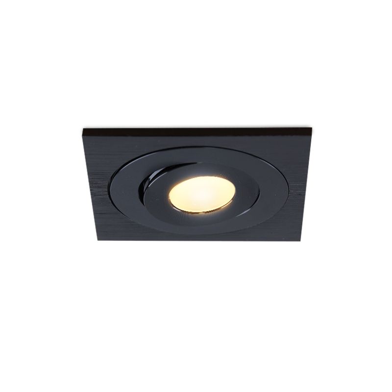 Foco de encastrar de veranda preto moderno, Rona, 3W, LED 2700K, IP44 Foco de encastrar de veranda preto moderno, Rona, 3W, LED 2700K, IP44