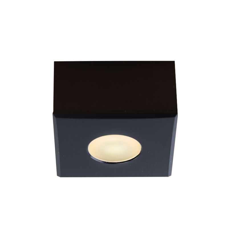 Aplique de teto de veranda de alumínio preto, Fredo, 3W, LED 2700K, IP44