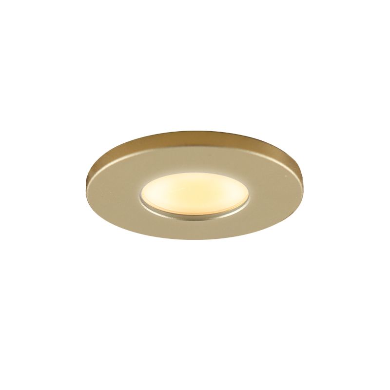 Foco de encastrar de veranda latão moderno, Dico, 3W, LED 2700K, IP65