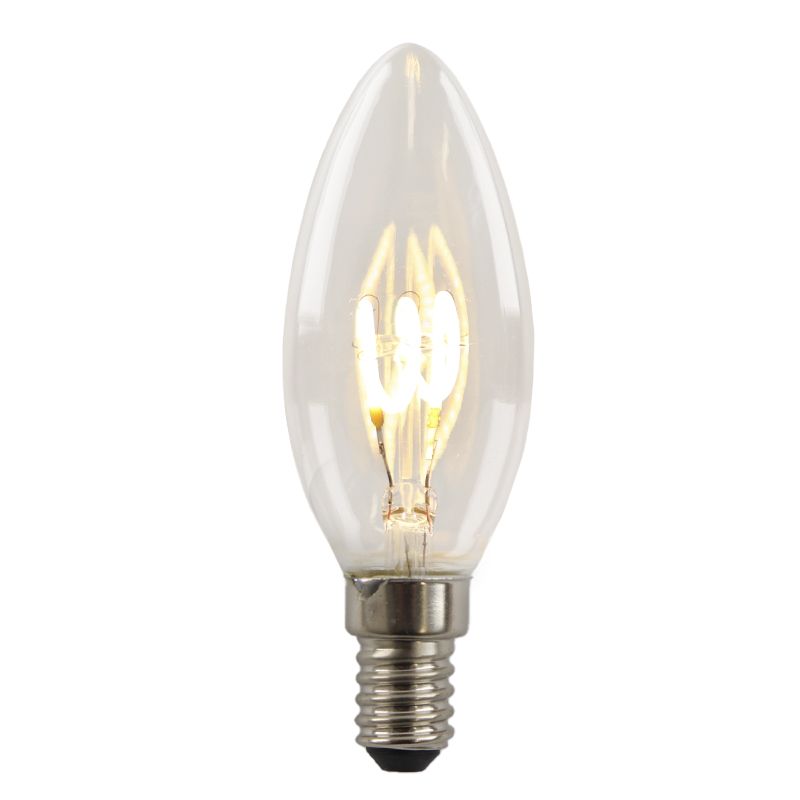 Lâmpada de vela LED E14 Olucia dimerizável Tuelo, 2W, 2700K