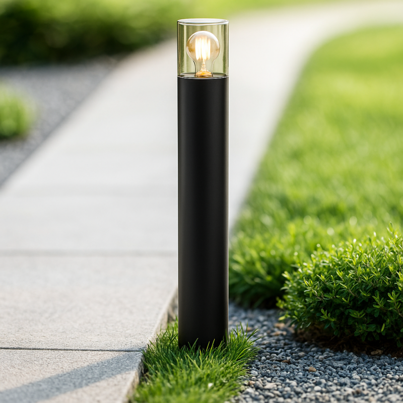 Candeeiro para exterior preto moderno, Sanel, IP44
