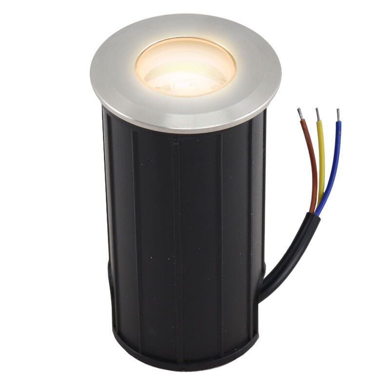 Foco de encastrar para o chão cromo de alumínio, Catamarca, 3W, LED 3000K, IP68