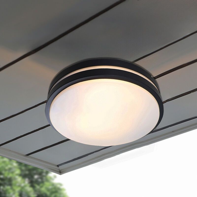 Candeeiro para exterior preto de plástico, James, IP44
