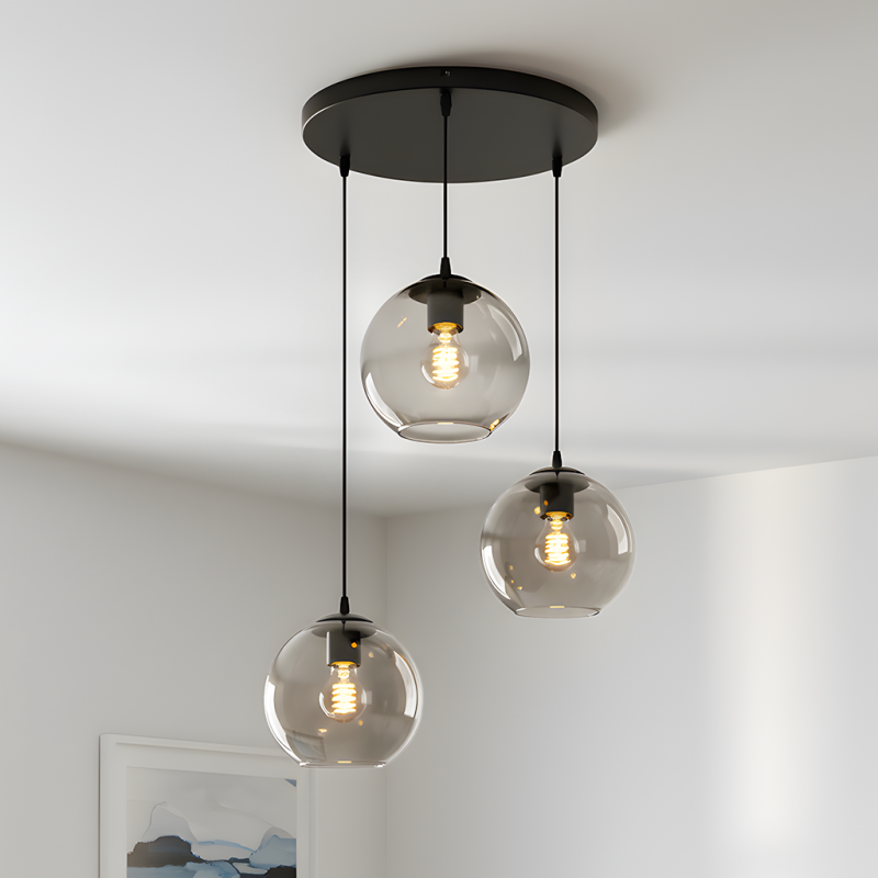 Candeeiro suspenso cinzento design, Giada