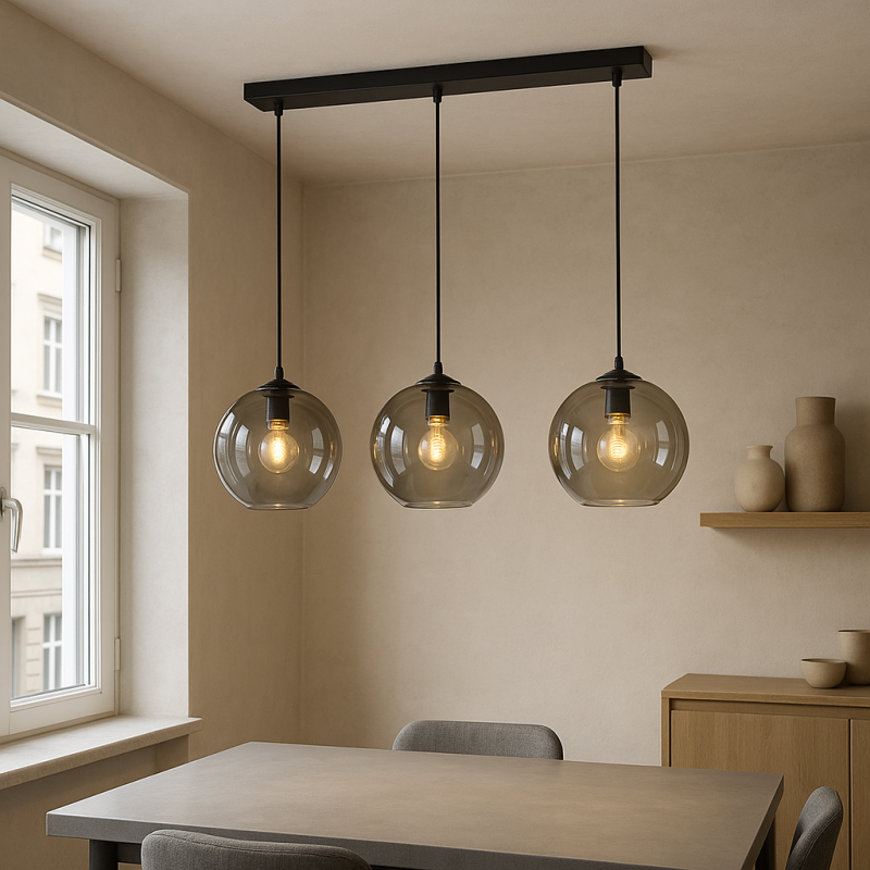Candeeiro suspenso cinzento design, Giada
