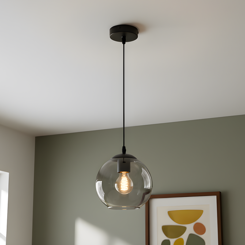 Candeeiro suspenso cinzento design, Giada