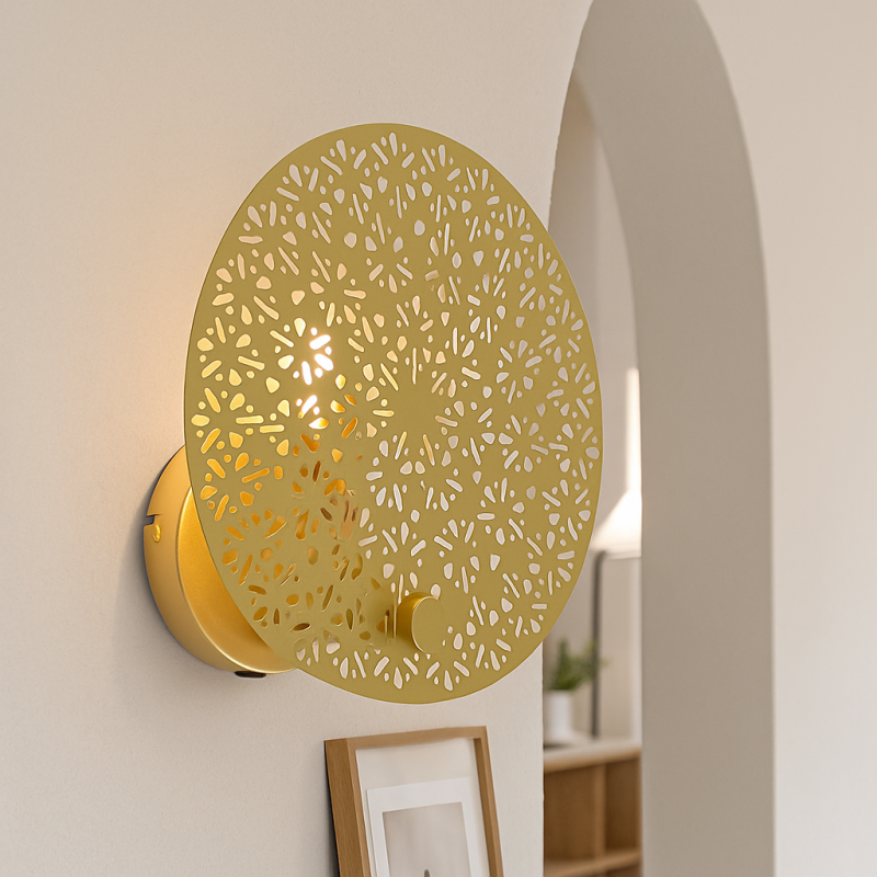 Aplique de parede latão design, Sienna