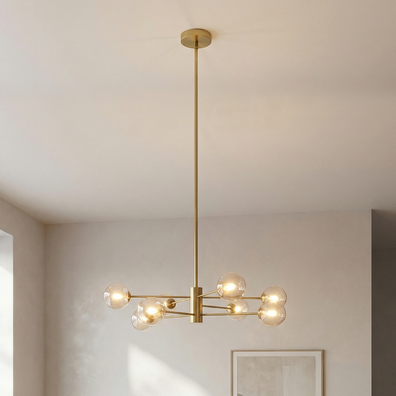 Candeeiro suspenso dourado design, Kaily