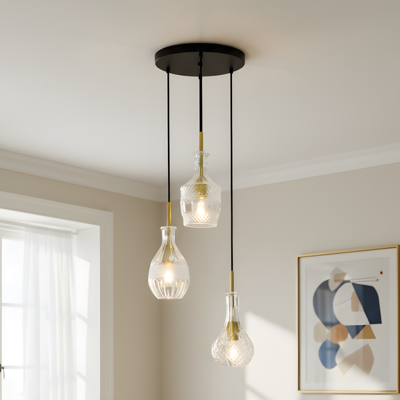 Candeeiro suspenso transparente design, Danny