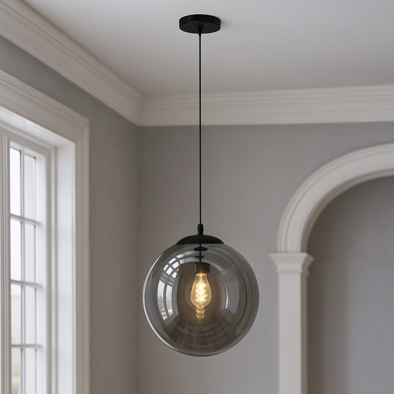 Candeeiro suspenso preto design, Dolf