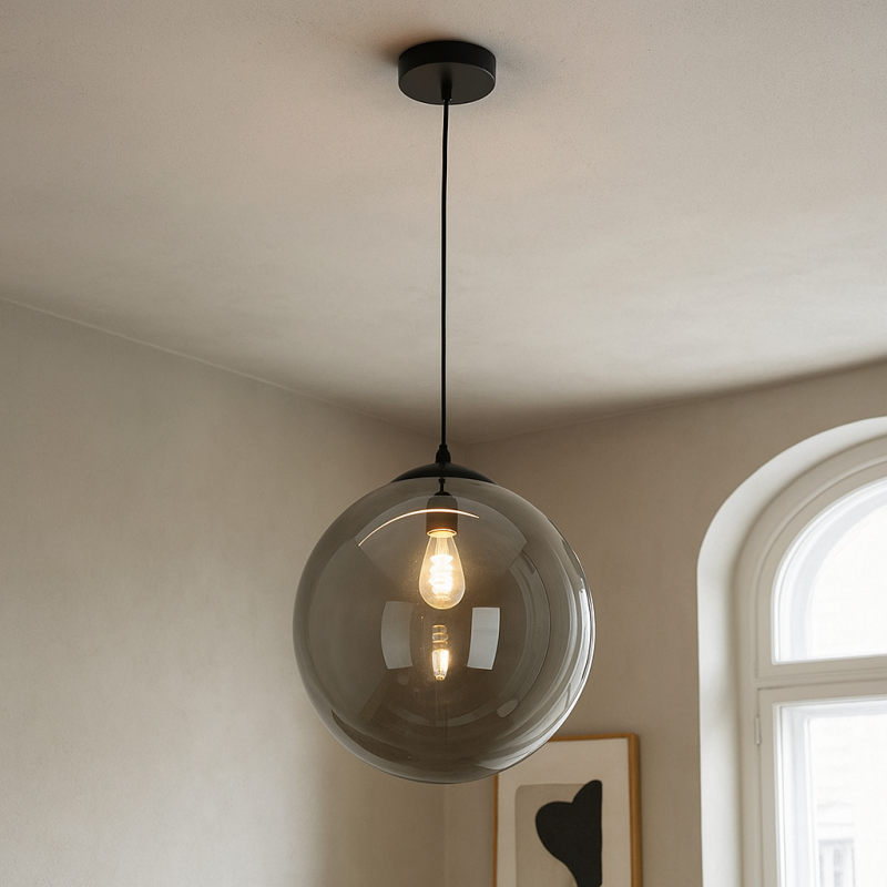 Candeeiro suspenso cinzento design, Dolf Candeeiro suspenso cinzento design, Dolf