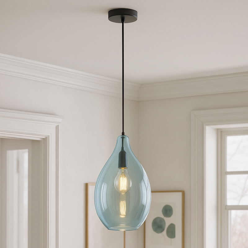 Candeeiro suspenso azul design, Cees