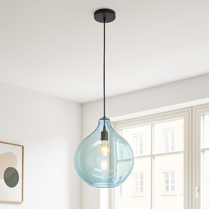 Candeeiro suspenso azul design, Cees