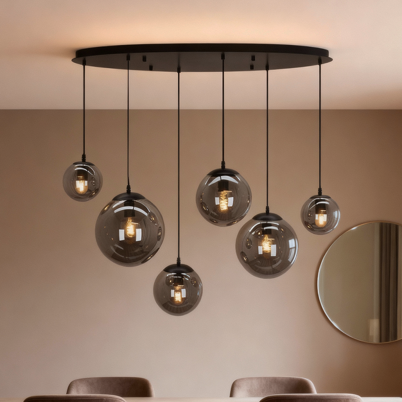 Candeeiro suspenso cinzento design, Dolf Candeeiro suspenso cinzento design, Dolf
