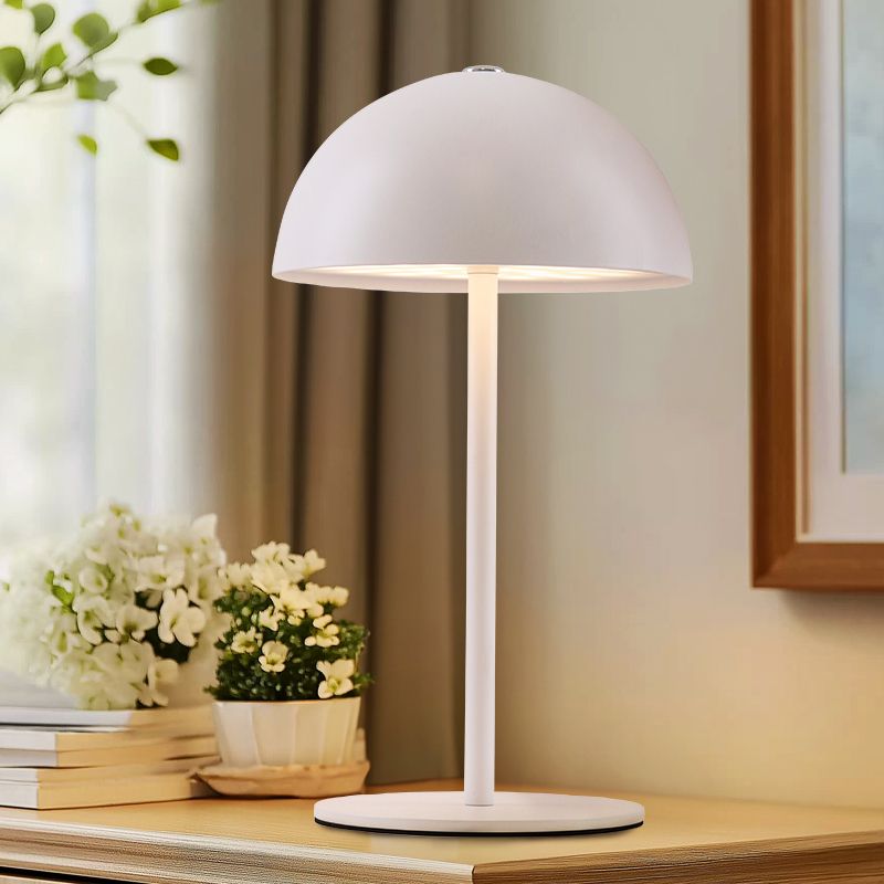 Candeeiro de mesa branco retrô, Douwe, 4W, LED dim to warm, com dimmer tátil