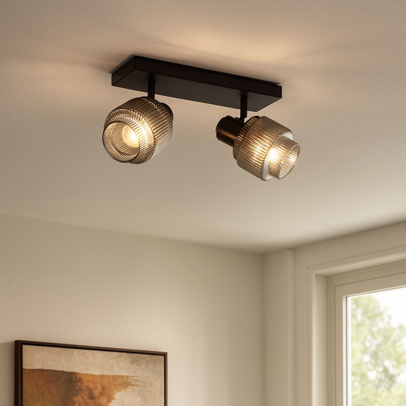 Foco de teto cinzento retrô, Paris