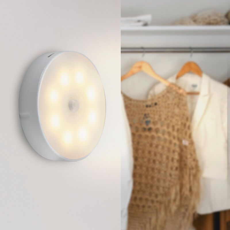Luminária noturna branca de plástico, Ilene, 1,5W, LED 3000K