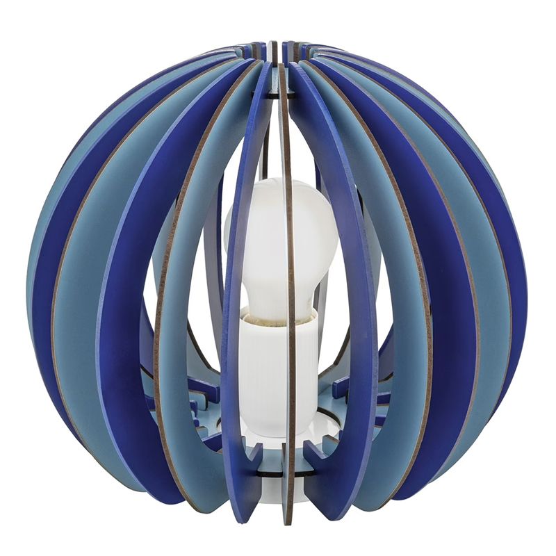 Candeeiro de mesa quarto infantil azul de madeira, Babette