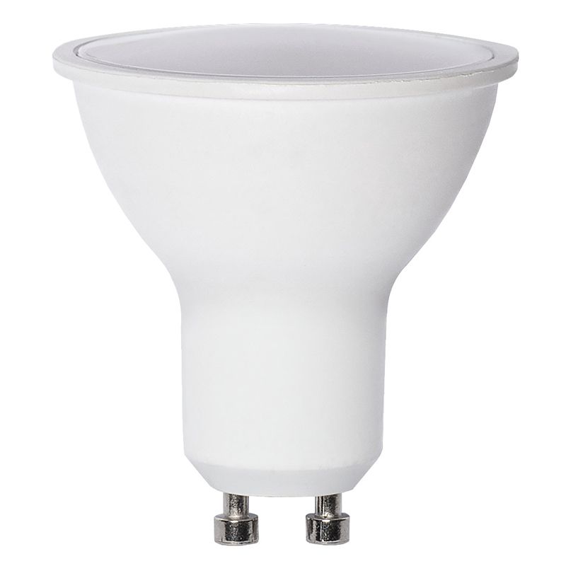 Lâmpada LED GU10 4,7W, 3000K, com sensor crepuscular.