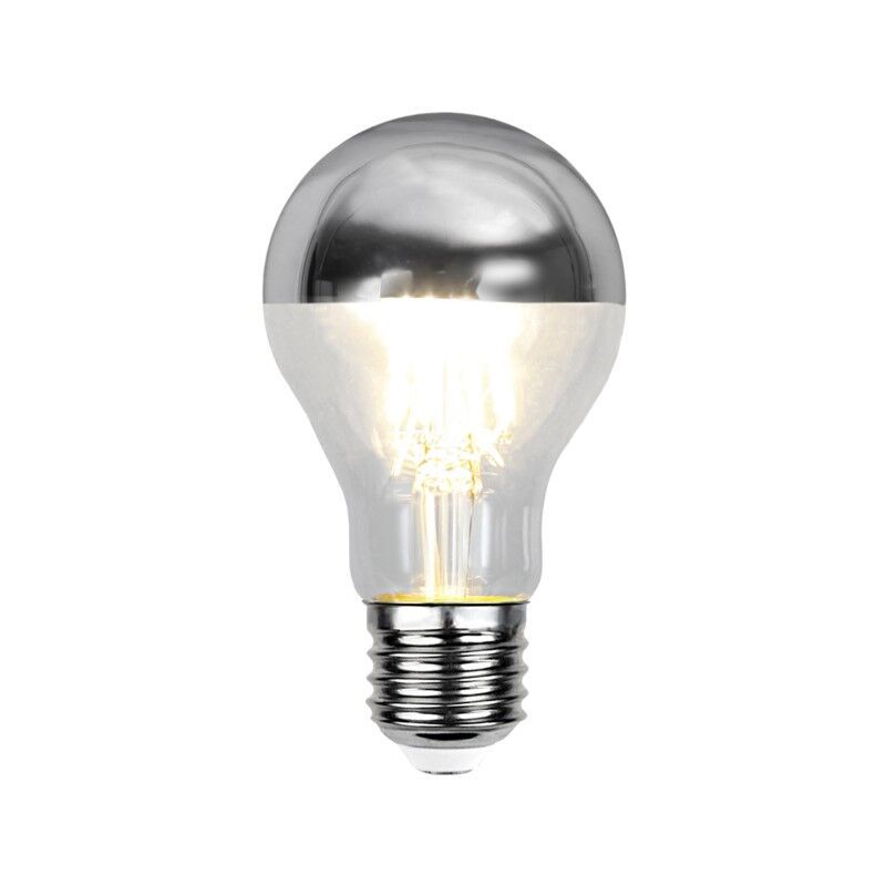 Farol LED Malik E27 regulável, prata, A60, 4,8 W, 2700 K, IP44