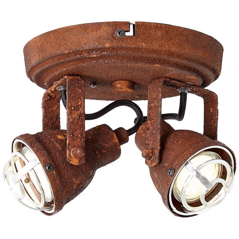 Foco de teto cor de ferrugem industrial, Abyga