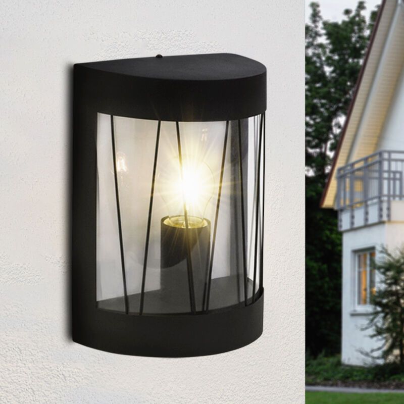 Candeeiro para exterior preto industrial, Jaynah, IP44