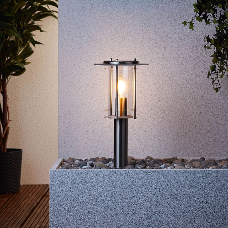 Candeeiro para exterior cromo de metal, Shamayra, IP44