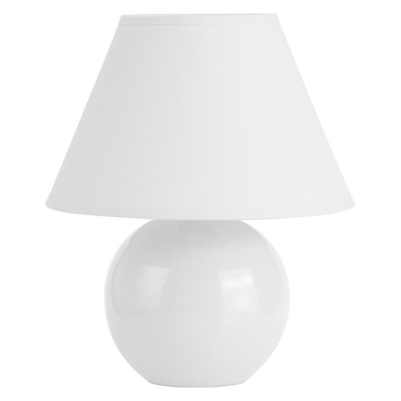 Candeeiro de mesa de cerâmica branco, Pilar, com interruptor