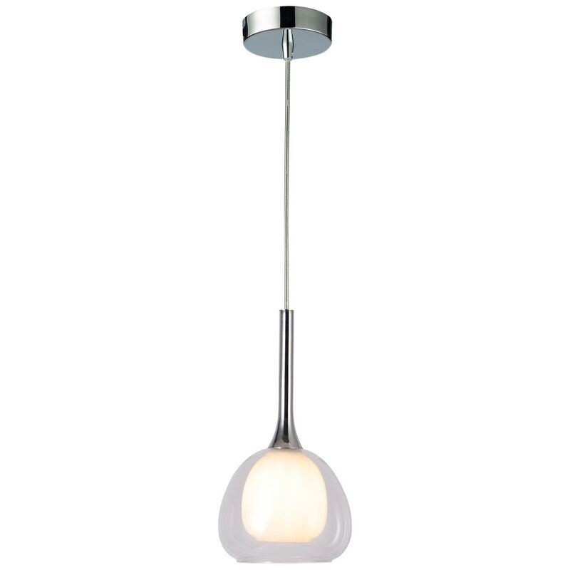 Candeeiro suspenso cromo moderno, Emmelien
