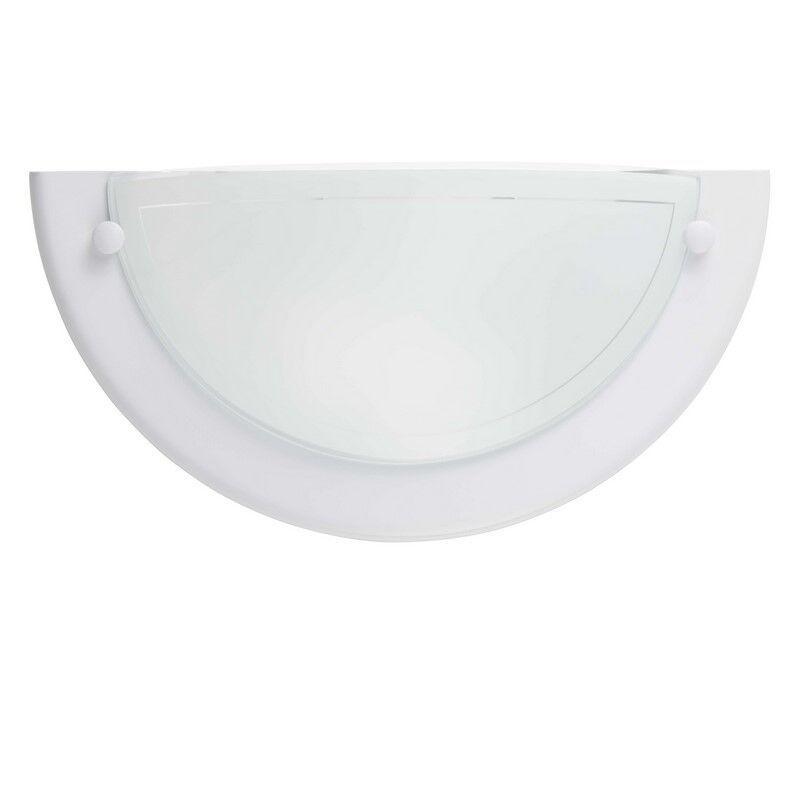 Aplique de parede branco de vidro, Angely
