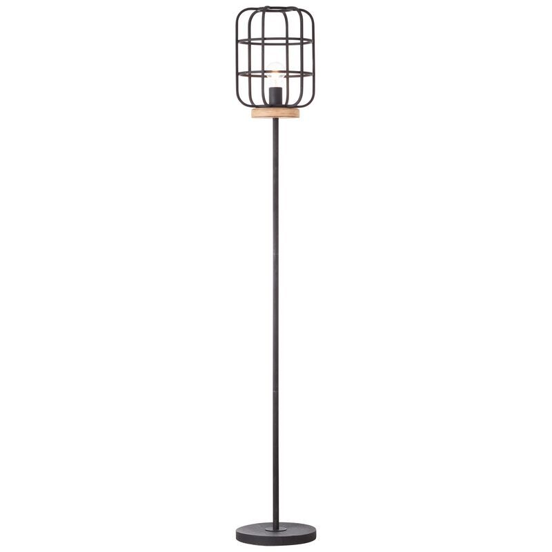 Candeeiro de pé preto industrial, Taede, com interruptor Candeeiro de pé preto industrial, Taede, com interruptor