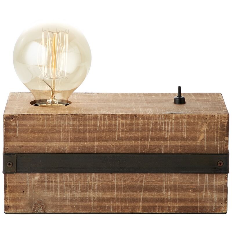 Candeeiro de mesa preto industrial, Asli, com interruptor
