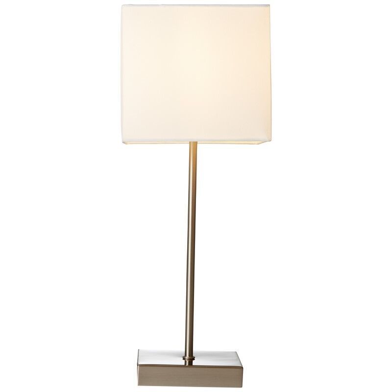 Candeeiro de mesa cromo de tecido, Marinda, com interruptor