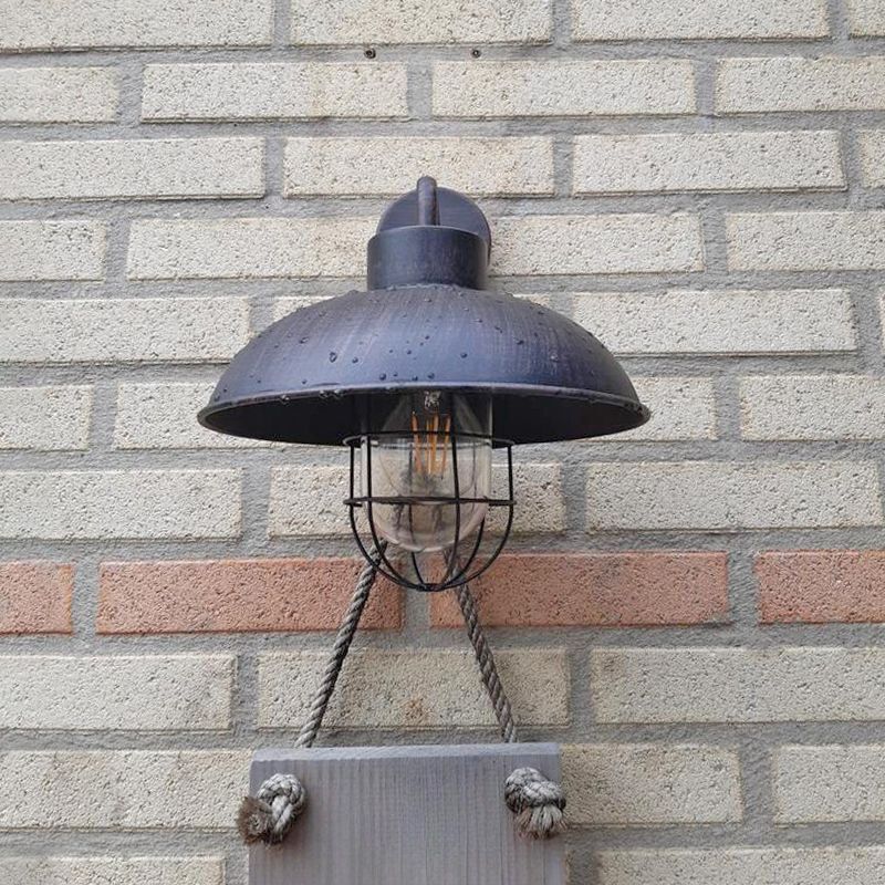 Candeeiro para exterior cor de ferrugem industrial, Jaymiley, IP44