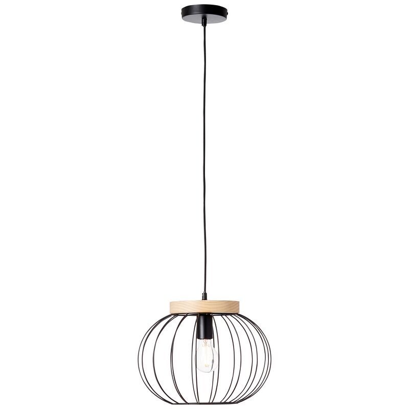 Candeeiro suspenso preto industrial, Donato
