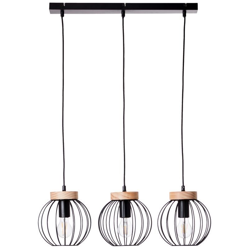 Candeeiro suspenso preto industrial, Donato